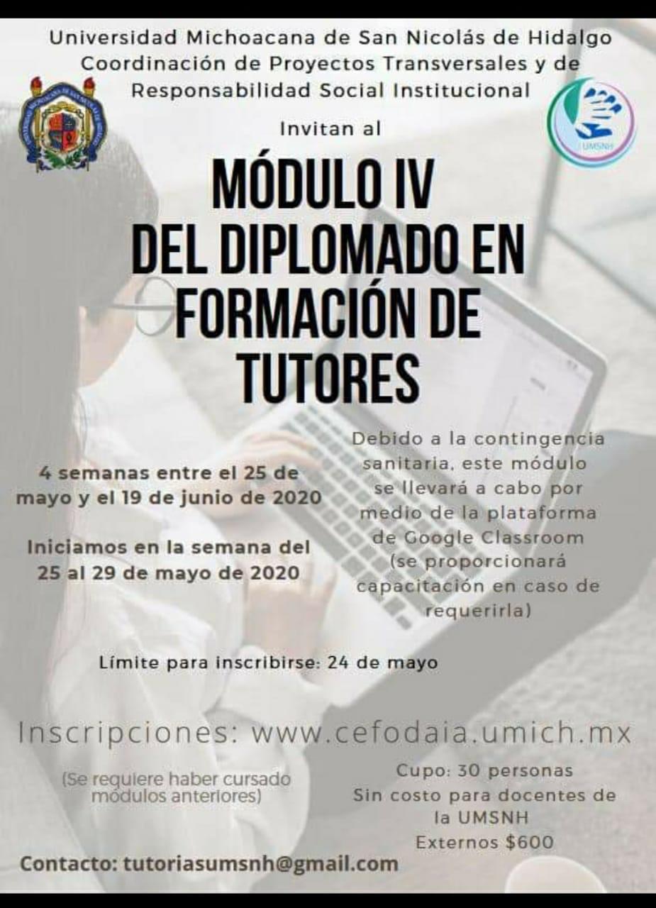 Módulo IV del Diplomado en Formación de Tutores