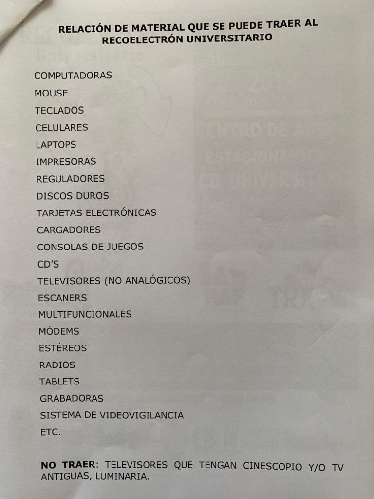 Tipos de dispositivos que se pueden traer